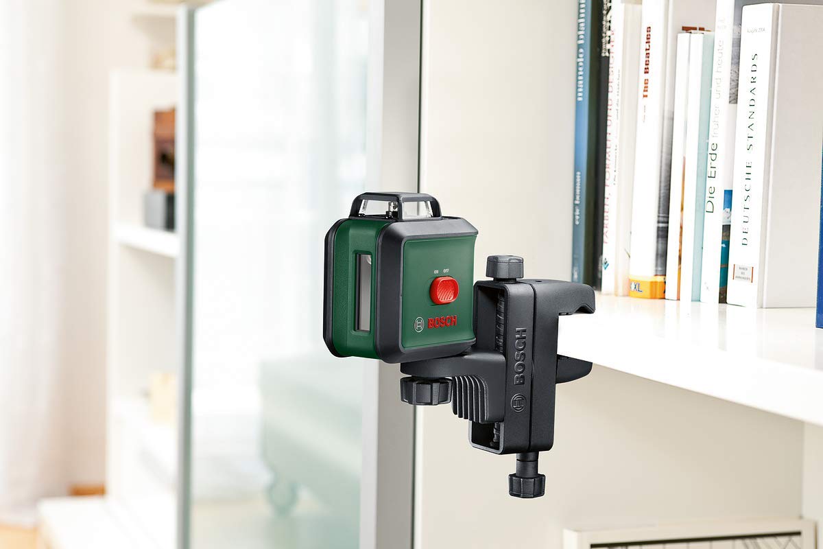 Bosch Laser krzyżowy UniversalLevel 360 z uniwersalnym uchwytem MM 3 (linie laserowe: pionowa i pozioma, w tym 360° do wyrównywania elementów w całym pomieszczeniu)