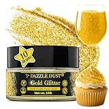 Dazzle Dust Edible Glitter Sprinkles for Cake Decorating, Drinks, Cookie, Icing, Dessert Decorations, Sparkly...