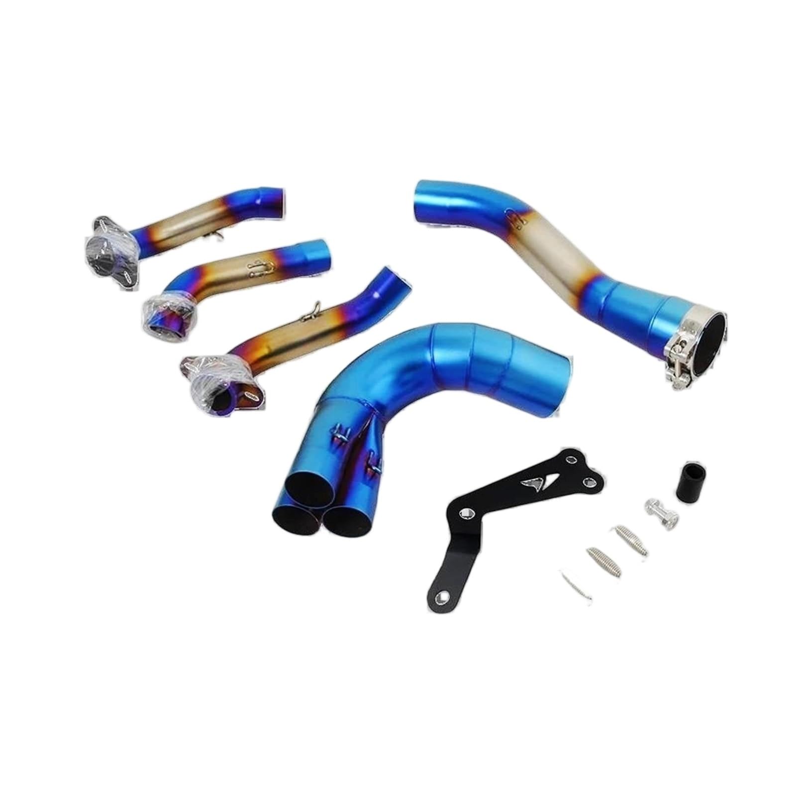 Escape moto Silenciador de Para Escape Deslizante Para MT-09 MT09 Para Tracer 9 900 GT XSR900 Tubo Enlace Frontal 51mm