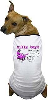 CafePress Dirt Bikes are for Girls Motocross Bike Funny Dog Dog T-Shirt, Pet Clothing, Funny Dog Costume