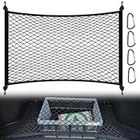 Gepäcknetz Auto 80X60cm Kofferraumnetz Erstreckt Sich auf 160x120cm Elastisches Kofferraum Netz mit 4 Haken Gepäcknetz Wohnmobil Ladungssicherung für die Meisten Autos
