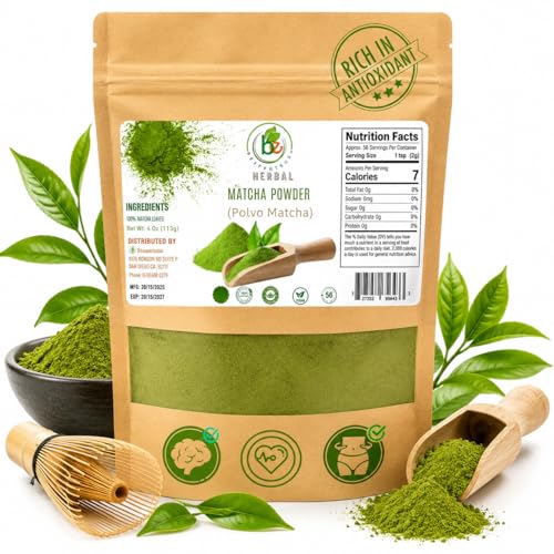 Té verde matcha en polvo 4 oz bolsa resellable miniatura 1