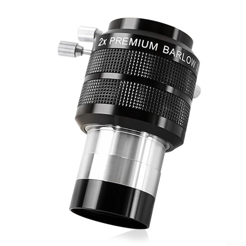 Lot de 2 lentilles de Barlow de qualité supérieure pour télescopes - Se connecte à des accessoires de visualisation de 1 25" ou 2"