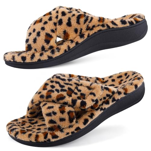Image of BCSTUDIO Women's Orthopedic House Fuzzy Slippers with Arch Support
