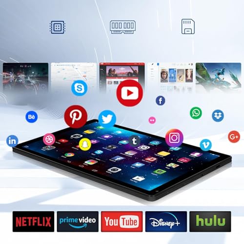 Image of Android Tablet 10.1 inch inch, 4G LTE Dual SIM, 24GB RAM,256GB Storage,Supports Extend 1TB, IPS Touchscreen,Dual Camera, WiFi /WLAN /Bluetooth /GPS,TYD-109pro (Silver, 256 GB)