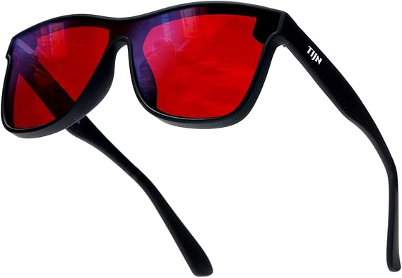 TIJN Gaming Glasses for Gamers,Blue Light Blocking Computer Glasses,Anti Glare Computer Glasses with Enhanced Color Contrast