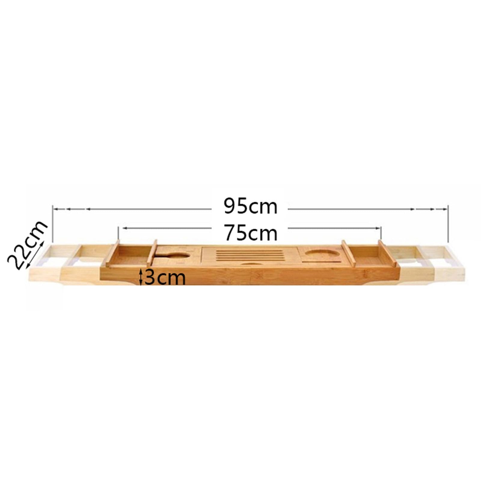 Bandeja de bañera de madera expandible con estante de lectura y soporte para tableta, estante de almacenamiento de baño para relajación y organización
