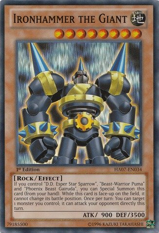 Amazon.com: YU-GI-OH! - Ironhammer The Giant (HA07-EN034) - Hidden Arsenal  7: Knight of Stars - 1st Edition