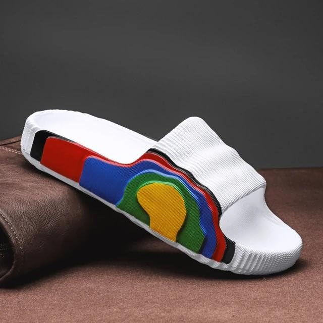 Akazkickz Com EVA Slides, Unisex, Beige/White/Black/Green/Orange, Customized Color Pattern, Casual/Party, Slip-On, Lightweight, Quick-Dry4