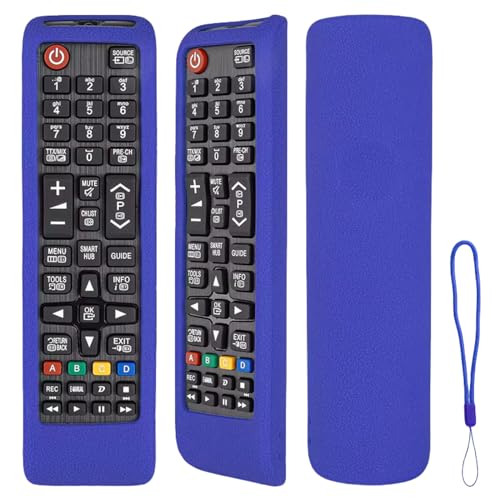 Protective Silicone Remote Cover for Samsung TV AA59-00741A AA59-00786A BN59-01175N BN59-01315B Remote Control, Shockproof, Anti-Slip, Washable