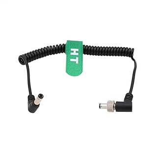 Right Angle DC 2.5mm to Locking DC 2.5mm Power Cable for Zaxcom Lectrosonics Video Devices PIX-E, SmallHD, Atomos 7' Ninja V Monitor