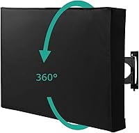 Vista 9 de SunPatio Funda para TV al aire libre, cubierta de pantalla impermeable y resistente a la intemperie, se adapta a la mayoría de monturas y soportes