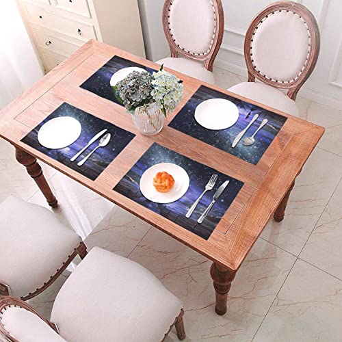 Set de table de qualite superieure fille regardant les etoiles lot de 4