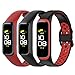 SenMore 3-Pack Bracelets Compatible avec Samsung Galaxy fit 2 Bracelet en Silicone Bracelet de Sport Fitness Tracker Accessoires de Montre pour Galaxy fit 2 SM-R220
