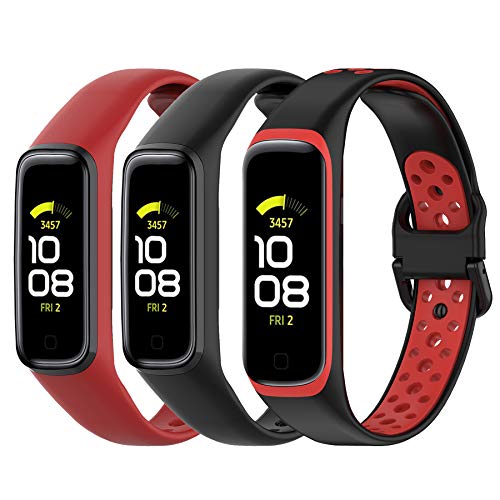 SenMore 3 Correas Deportivas de Repuesto de Silicona para Samsung Galaxy Fit2, Correas de Repuesto Suaves y Transpirables para Samsung Galaxy FIT 2