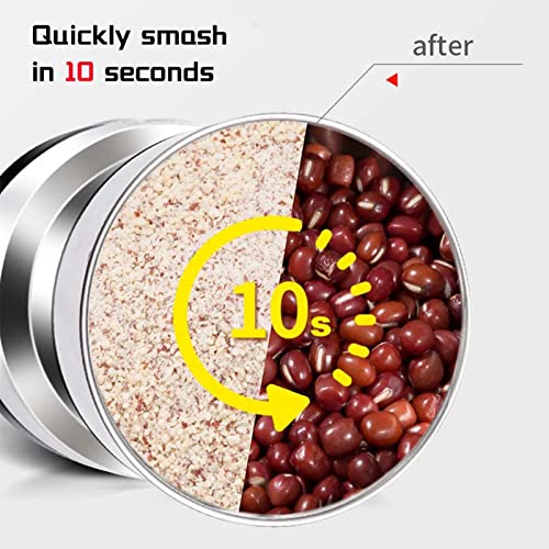 Boyuan Máquina trituradora eléctrica multifunción, molinillo de café eléctrico de 200 vatios, máquina trituradora de… - Imagen 5