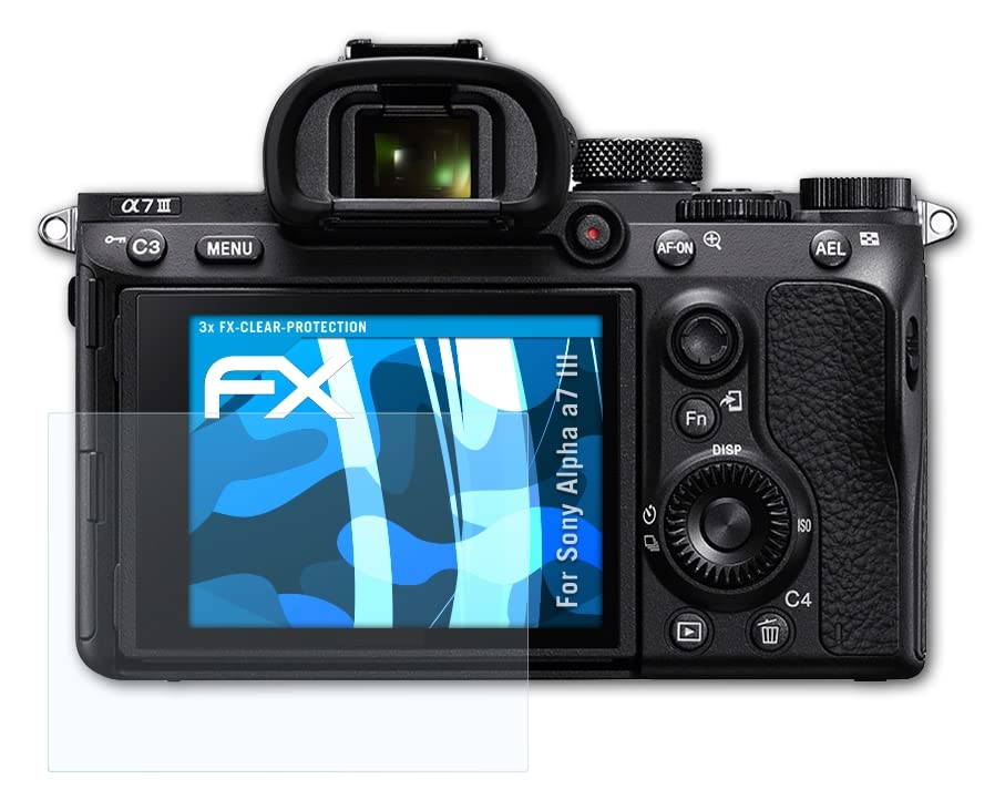 atFoliX Screen Protection Film compatible with Sony Alpha a7 III Screen Protector, ultra-clear FX Protective Film (3X)