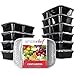 Simple Chef Meal Prep Food Containers - Set of 10 Food Storage Containers for Meal Prep - Microwave & Dishwasher Safe - Reusable & Stackable