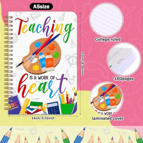 Image of Resurhang 6 Pack Bow Spiral Notebooks 5.8 x 8.3 Inches