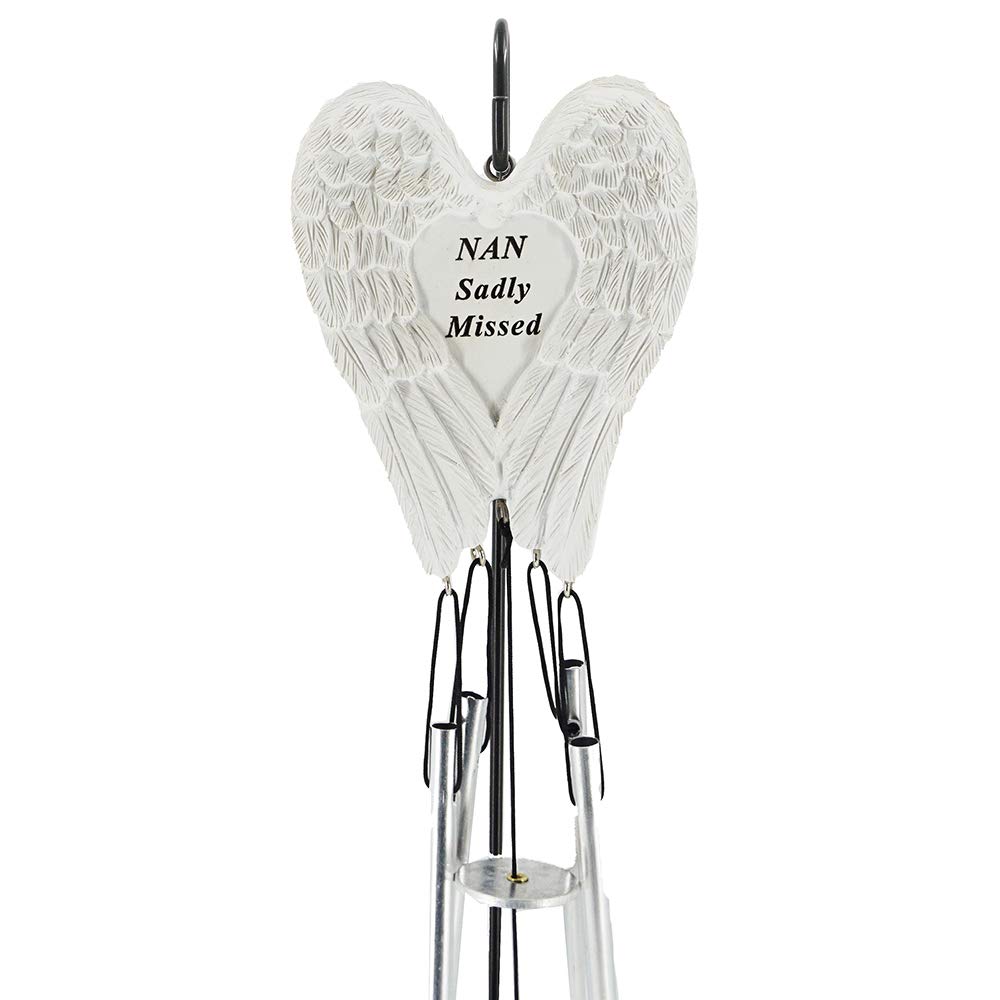 Angraves Nan Sadly Missed Guardian Angel Wings Graveside Memorial Wind Chime
