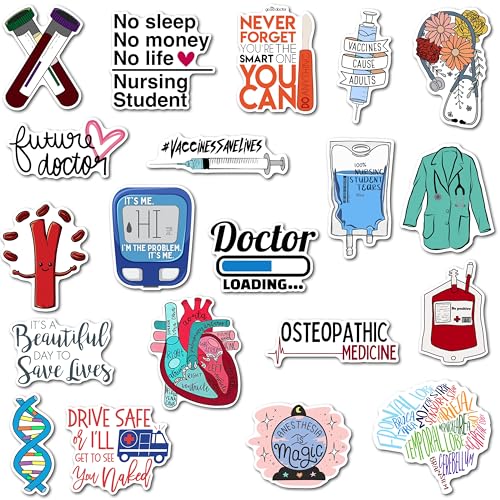 Image of WallDesign Fridge Magnets for Medical Students - Essential Magnet Set for Students, Budding Doctors, Nurses, and Clinics (Set of 20)