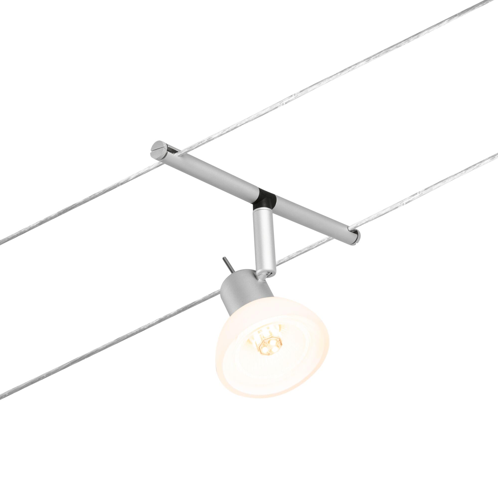 Paulmann 94448 CorDuo Set Système de Câbles Sheela DC 5 x 10 watts max, Éclairage Extensible Chrome Mat Câble Matière Plastique GU5,3 Système de Câbles sans Ampoules
