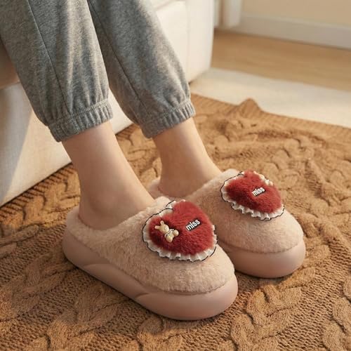 Image of VRITRAZ Women's Comfort Slip On Closed Toe Warm Winter with Cute Design print House Clog Indoor Slipper