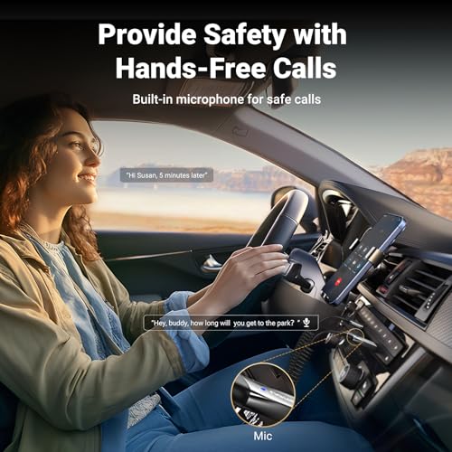 Ugreen 35053 Aux To Bluetooth 5.3 Adapter 3.5Mm Bluetooth Receiver For Car Usb 2.0 To 3.5Mm Jack Kit With Built-In Microphone Aux Input For Hands-Free Calls Compatible With Car Speaker And Home Audio thumb #4