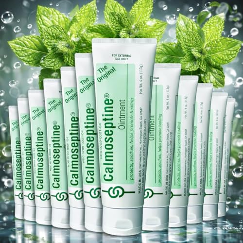 Calmoseptine Ointment 4 oz Tube (Pack of 12) - Baby Diaper Rash Cream Ointments for Butt rash,...