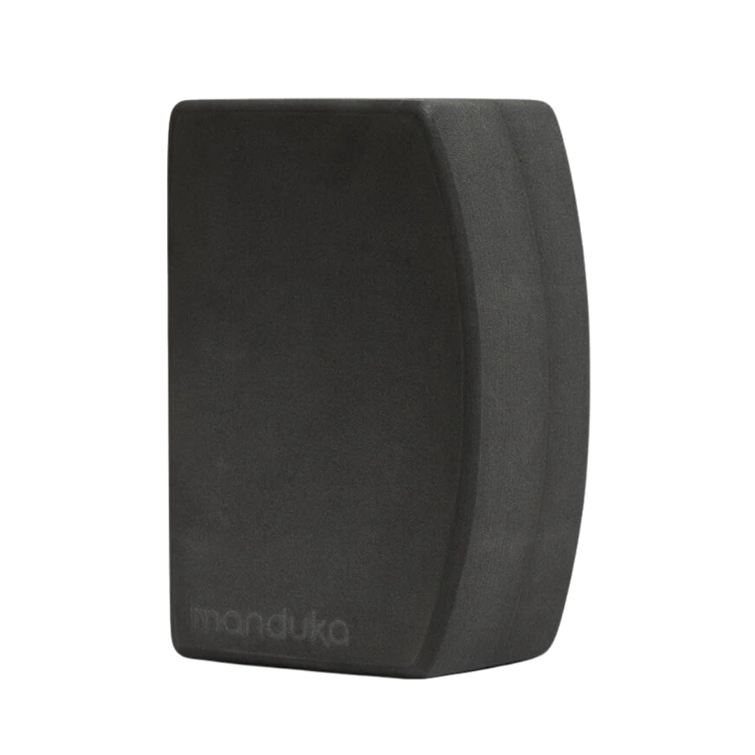 Manduka Foam Yoga Block - Recycled EVA Foam Block with Ergonomic Support Yoga Equipment Home Gym Accessory Pilates