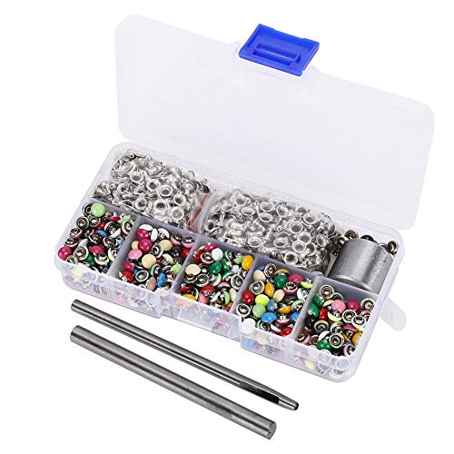 Rebites de latão resistentes e duráveis, rebites DIY, 380 conjunto para decoração e fixação de difer