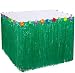 Moon Boat Hawaiian Luau Grass Table Skirt Decorations Hula - Hibiscus Tropical Pool Birthday Party Supplies (2 PCS)