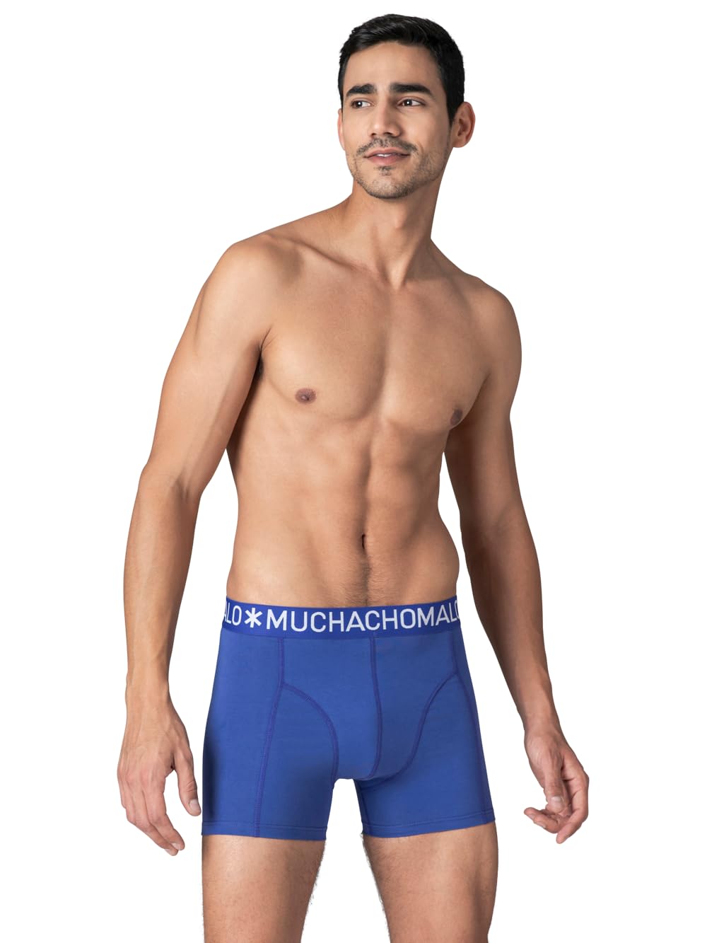 Muchachomalo Calzoncillos para Hombre, Ropa Interior Lisa de Algodón para Hombre, Pack de 7 Unidades, Bóxers Lisos de Corte Clásico con Cintura Elástica