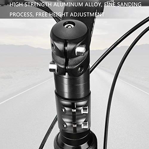 BESPORTBLE 1 Unidade Extensor de Haste de Garfo de Bicicleta Riser de Haste Preta Ajustável para Cic