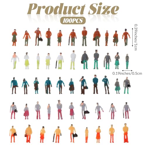 Figurines Mini Personas 1:150 Escala 100 Piezas miniatura 2