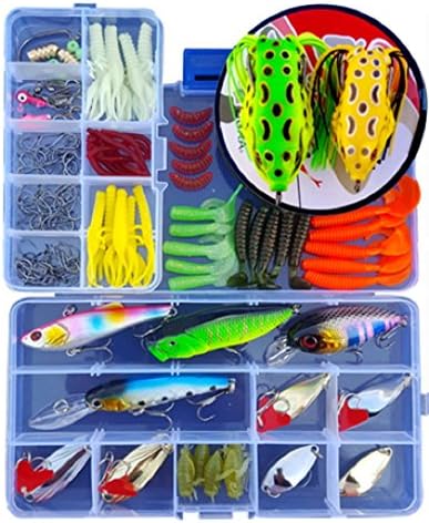 228PCS Fishing Lure Set Bass Trout Salmon Fishing Frog Lure Minnow Popper Pencil Crank Soft Hard Bait Freshwater Saltwater
