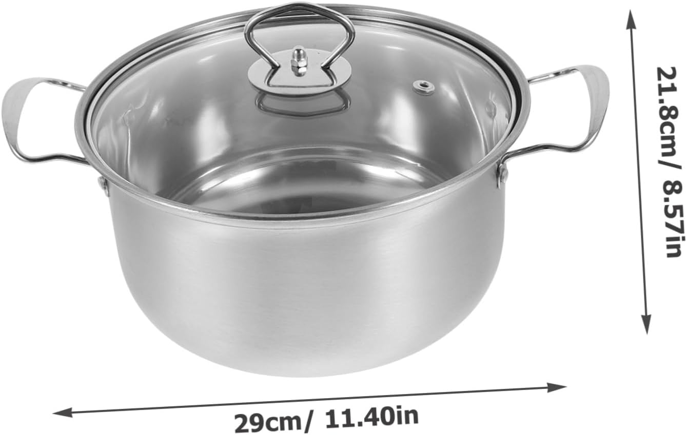 VICASKY Stainless Steel Cookware Set Pot Pan Saucepan Non Kitchen Cooking Set with Smooth Seamless Surface for Easy Cleaning and Daily Use