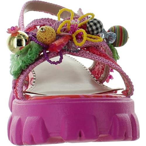 Betsey Johnson Womens GRAYSEN Crochet Crisscross straps Platform Sandals3