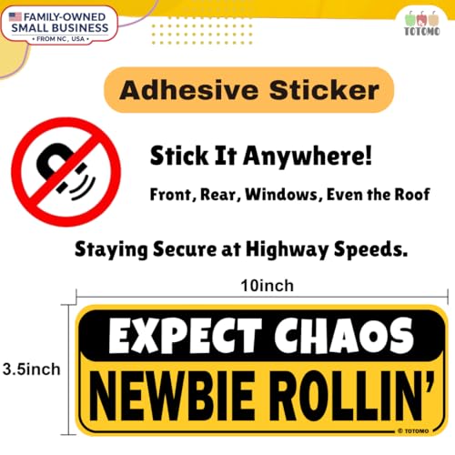 Image of Non-Magnetic Student Driver Sticker for Car New Drivers Vehicle Safety Sign Decal Window Cling Rookie Learner Removable Bumper Stickers Please Be Patient (3pc Set)