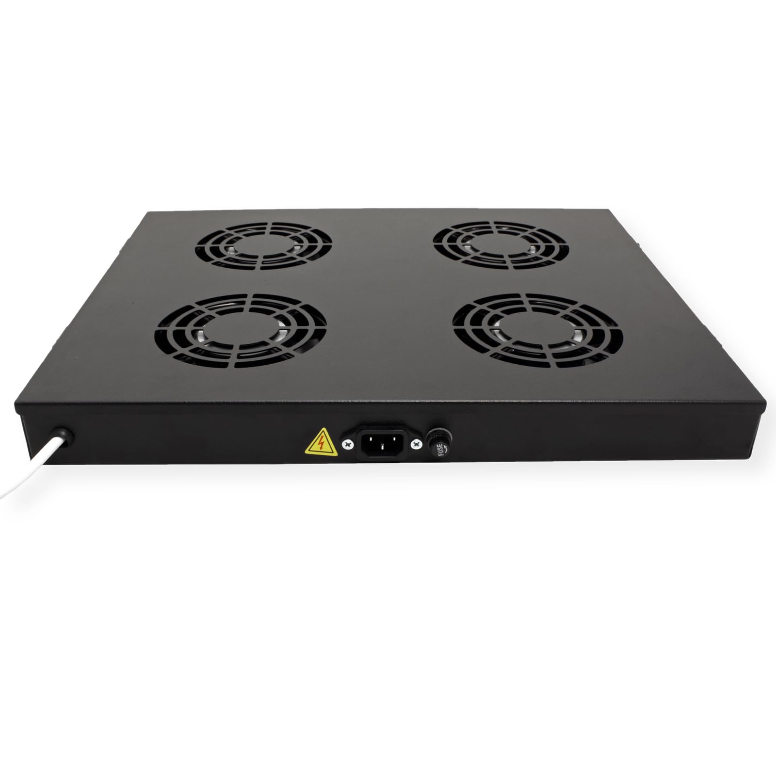 ROLINE Unité de Ventilation 19 Pouces 4 Ventilateurs, Thermostat Noir