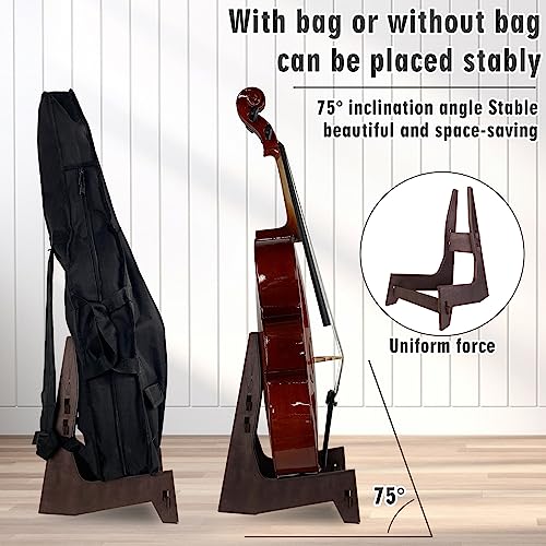 YSWOMOSKD Cello Ständer, Cello Support Halter aus Holz mit Gummischutz Abnehmbarer tragbarer Musikinstrument Ständer für 1/8-4/4 Cello Gitarren E-Bass E-Gitarre Ständer