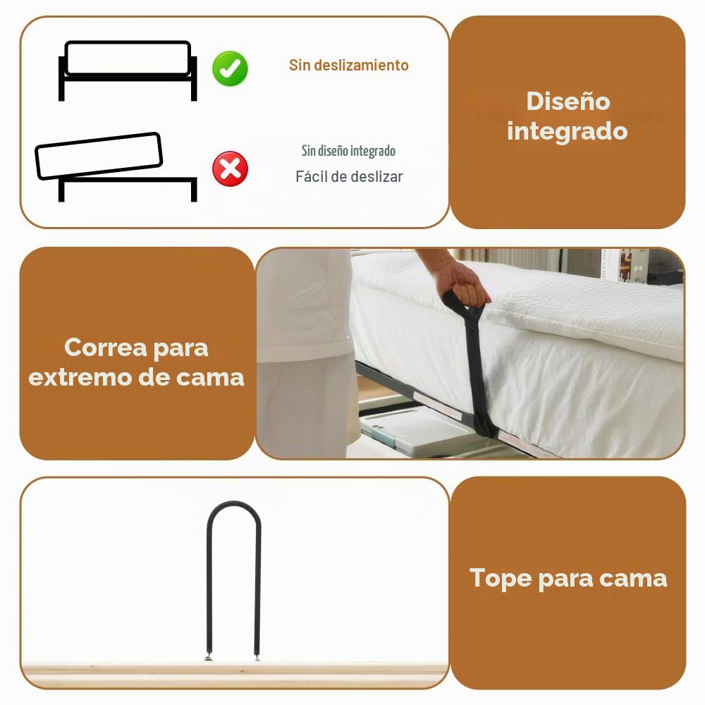 Cama tapizada de 140 x 200 cm con iluminación LED, canapé, estructura de cama, tela de lino, gris (colchón no incluido).