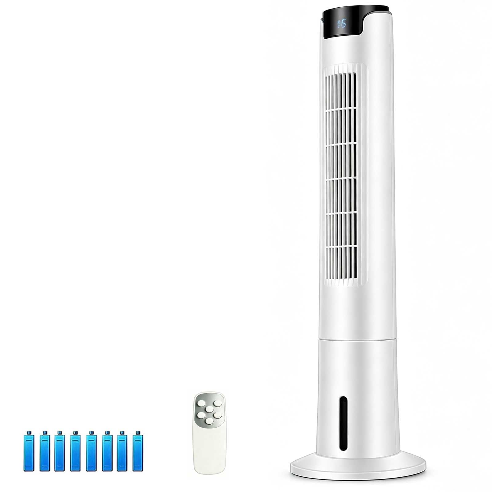 Qsnyjpl One Color 55W Remote Control Cooler, Swamp Cooler Air Conditioner With 3 Speeds