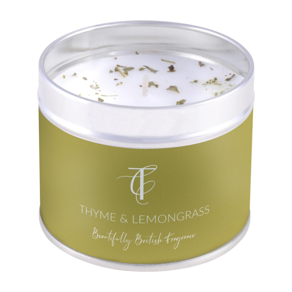The Country Candle Pastels Range Candle in a Tin - Thyme & Lemongrass