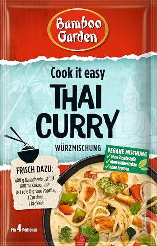Bamboo Garden - Thai Curry Seasoning Mix , Gewürzmischung für Thai Curry , Für 4 Portionen , Ohne...