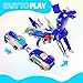 WIESSOC Collision Transforming Dinosaur Car Toy,2 Magnetic Cars Transform Into Dinosaur Toys,Transformation Car Toys for Boys & Girls with Transform Feature,Gift for Birthday,Christmas,Party