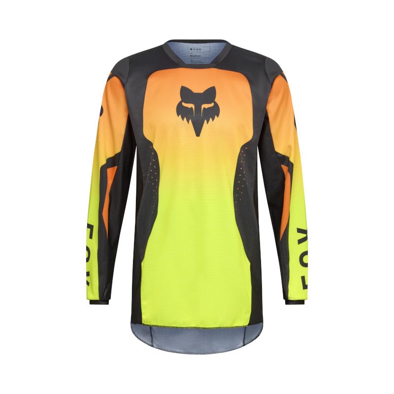 Fox Racing Men's 180 Shield Motocross Dirt Bike Jersey, Fluorescent Yellow, Large