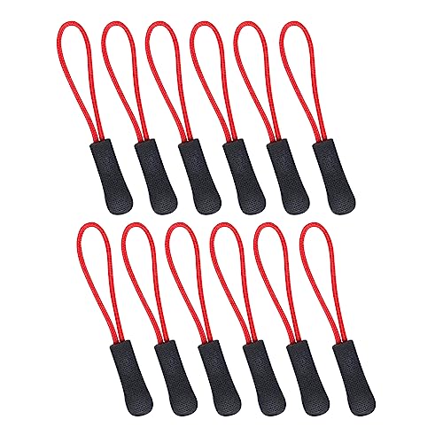 Rowwait 12pcs Zip pulls Zipper pull Zip Tag Zipper Pull Cord Pulls Zipper Extension