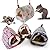 dontdo Pet Hamster Squirrel Hanging Bed Warm House Guinea Pig Sleeping Bag Small Animal Hammock Warm White S