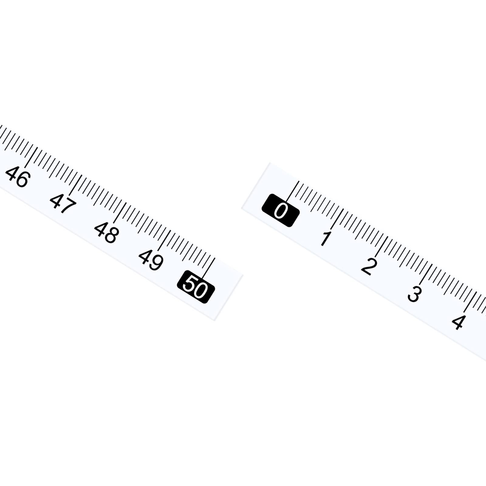 Pack of 10 Adhesive Tape Measure – [50 cm x Left to Right Reading] Waterproof Adhesive Ruler Tape for Work Bench Saw Table, Transparent